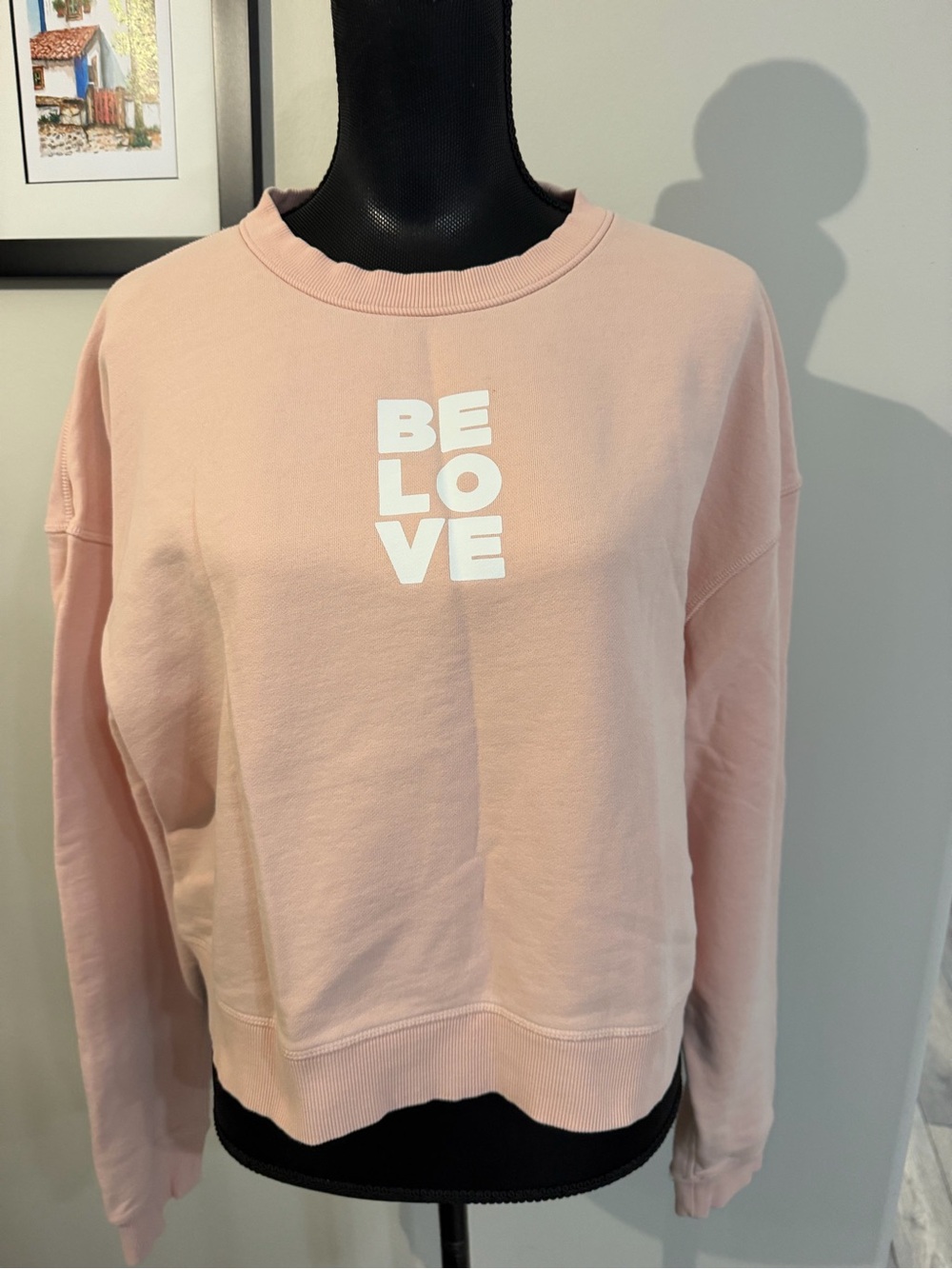Ascolour women’s pink cropped crew neck sweatshirt L